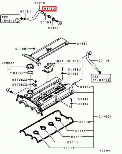 MD301843 Soupape PCV réaspiration vapeurs huile moteur E4-9