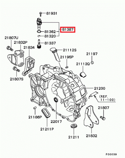 MD756706 Capteur vitesse véhicule BV5 E7-9
