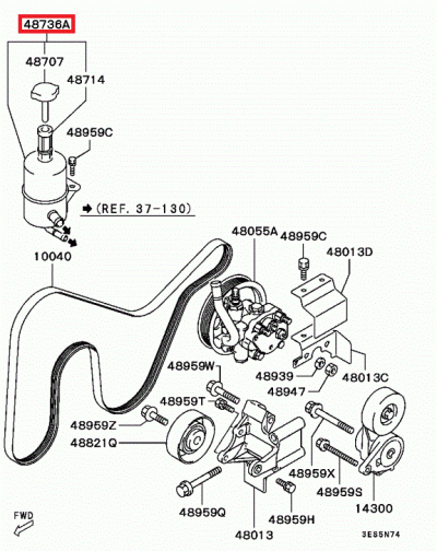 MR455432 Réservoir bocal direction assistée E4-6