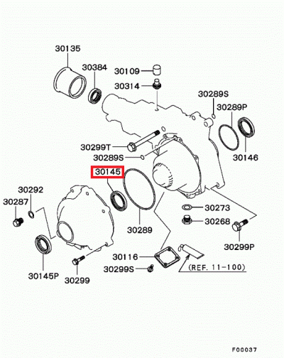 MR581855 Joint spi interne boite transfert E7-9