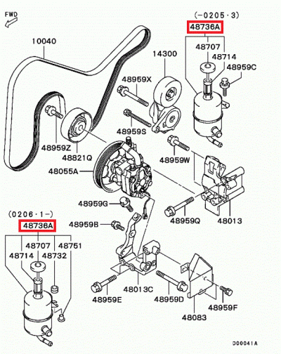 MR961777 Réservoir bocal direction assistée E7-9