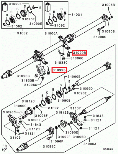 MS240675 Vis M10x40 fixation palier arbre de transmission E10