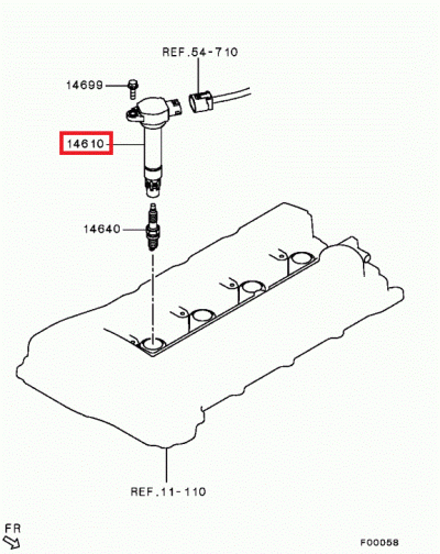 1832A042 Bobine allumage E10