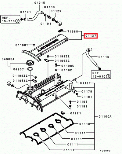 MD345681 Cache bougies couvre culbuteurs E4-7