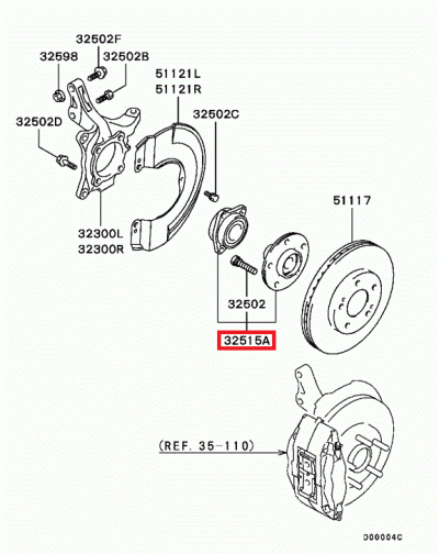 MR403968 Ensemble moyeu roulement roue arrière E4-9