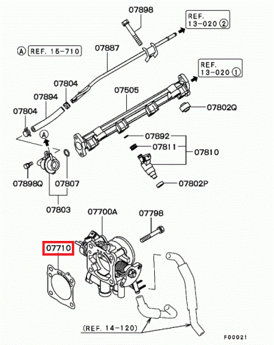 MD180361 Joint boitier papillon E4-9