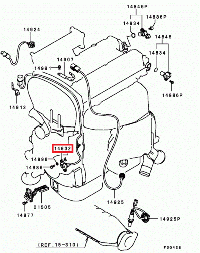 MD320754 Capteur PMH position vilebrequin E4-7