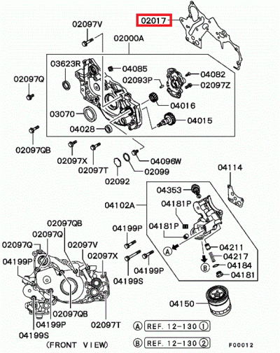 MD322521 Joint pompe à huile E4-9