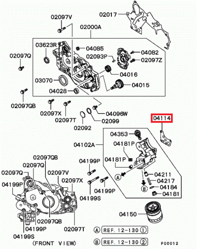 MD322522 Joint support filtre à huile E4-9
