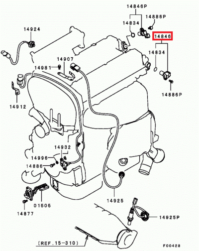 MD327107 Capteur position AAC échappement E4-9