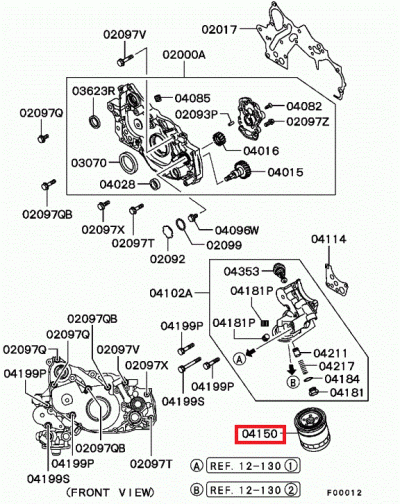 MD356000 Filtre à huile moteur E4-10