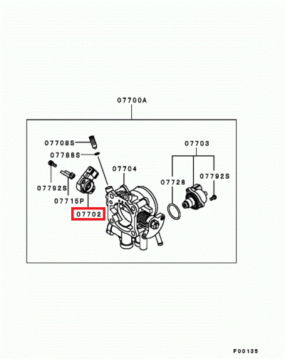MD628074 Capteur potentiomètre charge / position papillon E7-9