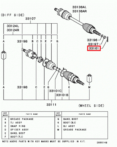 MF472085 Goupille 4x30 cardan transmission E4-10