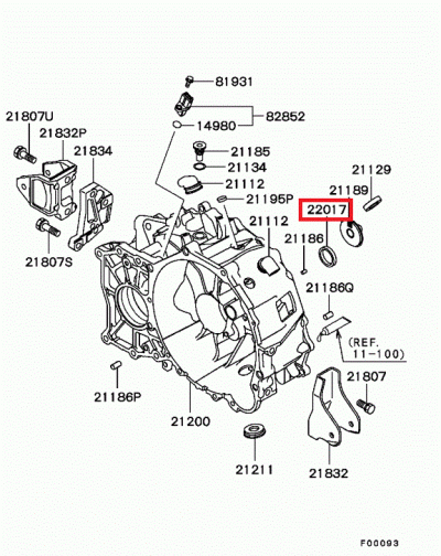 MN132381 Joint spi entrée arbre primaire boite BV6 E8 MR 9