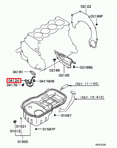 MD343947 Crépine carter huile moteur E4-9