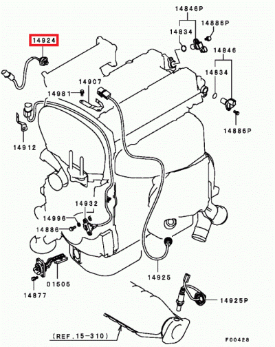 MR578117 Capteur de cliquetis E7-9