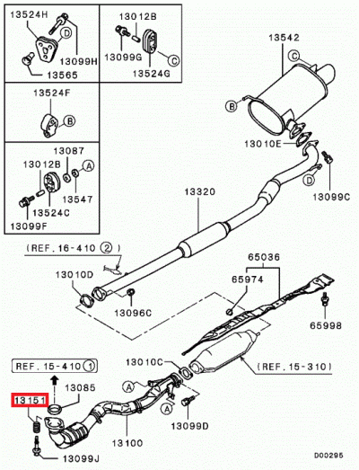 MR597273 Ressort descente échappement E7-10