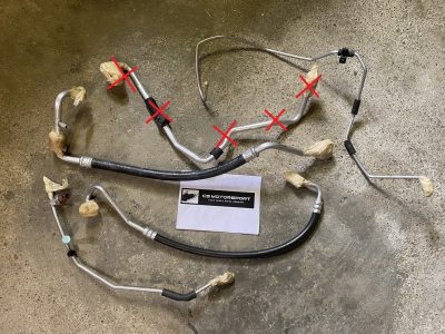 Jeu 4 durites tuyaux climatisation compartiment moteur A/C E8 9 LHD