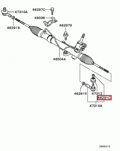 MS440002 Ecrou frein M10 rotule direction et amortisseur arrière E7-9