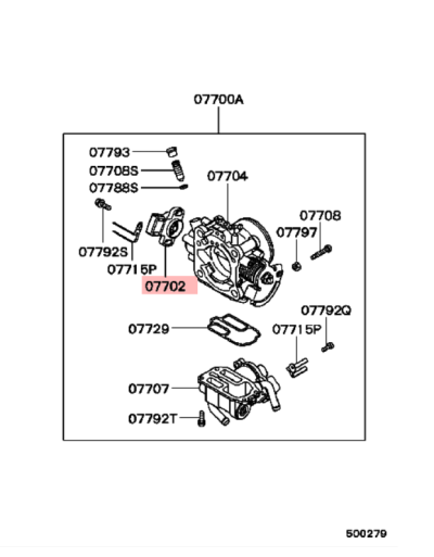 MD614772 Capteur potentiomètre charge / position papillon E4-6