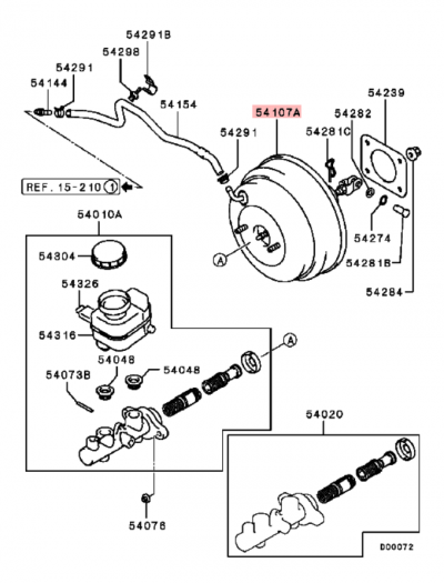 MR569145 Mastervac assistance frein LHD sans ABS E7-9 RS