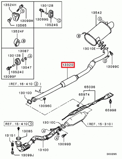 1570A481 Ligne intermédiaire échappement E7-9