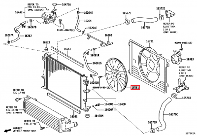 16361-21150 Ventilateur refroidissement moteur GR Yaris GEN1 (16361)