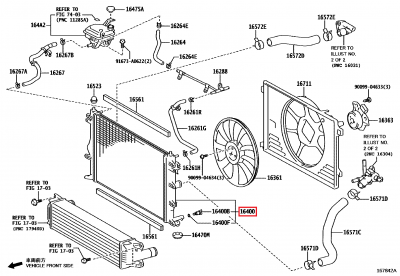 16400-18050 Radiateur liquide refroidissement moteur GR Yaris GEN1 (16400)