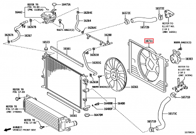 16711-18020 Support ventilateur refroidissement moteur GR Yaris GEN1 (16711)