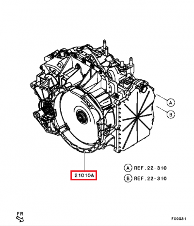 2500A343 Boite robotisée complète BV6 SST E10