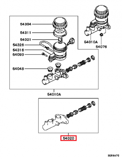 MB928457 Kit réparation maitre cylindre frein 15/16" E5 6