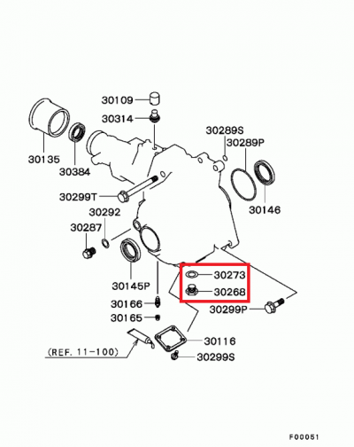 MB001265 Vis vidange + joint boite transfert E4-9