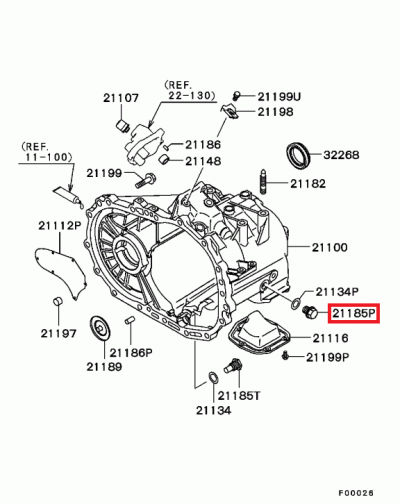 MD701850 Vis remplissage boite à vitesses 5MT + boite transfert E4-10