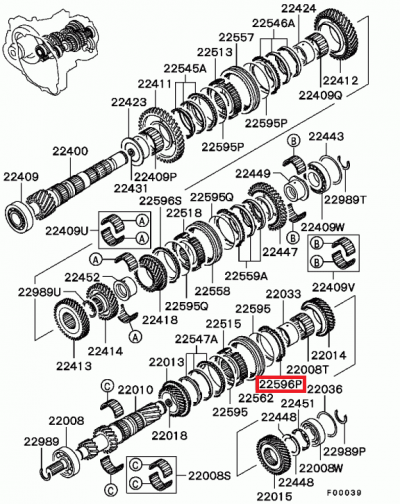 MD748058 Bague synchroniseur 4ème BV5 E4-9