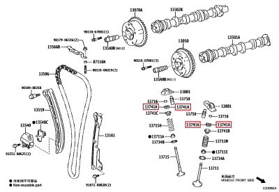 90913-03028 Clé verrouillage tige soupape GR Yaris (13741A)