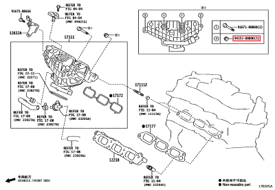 94151-80800 Ecrou collecteur admission GR Yaris