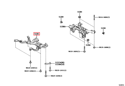 51201-52141 Berceau avant GR Yaris (51201)