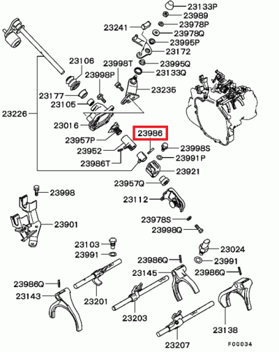 MD705490 Goupille 5x22 blocage axe sélecteur BV5 E4-9
