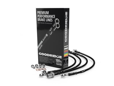 Kit 4 durites frein tressées GOODRIDGE couleur noir GR Yaris