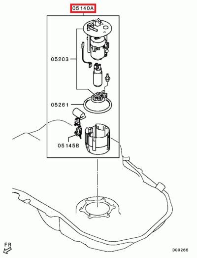 1760A330 Puit jauge de réservoir avec pompe à essence E10