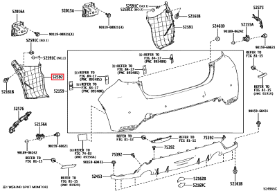 52592-52420 Passage roue ARG GR Yaris GEN1 (52592)