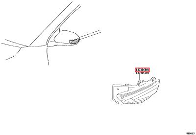 81730-52111 Clignotant droit rétroviseur extérieur GR Yaris (81730)
