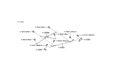 53650A Kit barre anti rapprochement arrière GR Yaris GRMN