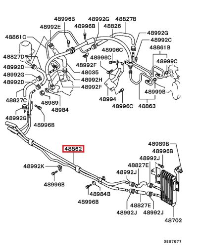 MR316460 Tuyau huile direction assistée E4