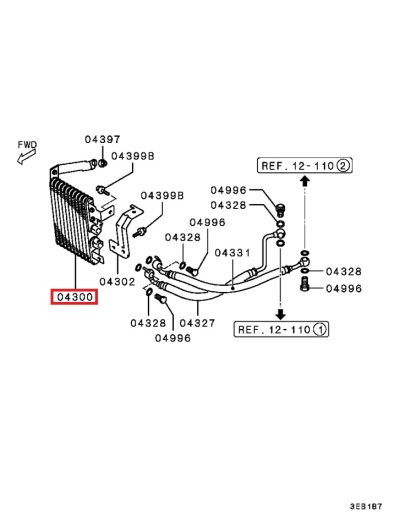 MR258838 Radiateur huile moteur E4